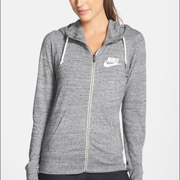 nike grey zip up